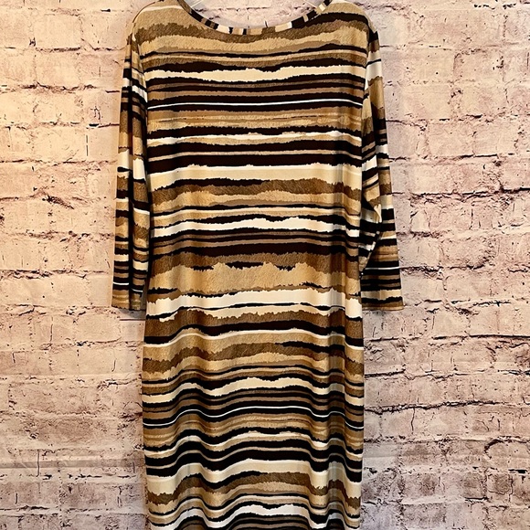 Ruby Rd Must Have Torn Stripe Dress Size XL - Picture 4 of 4